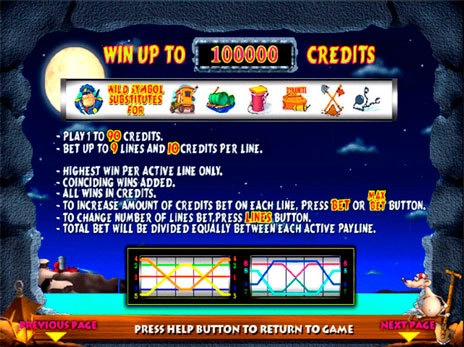 casino screen of symbols