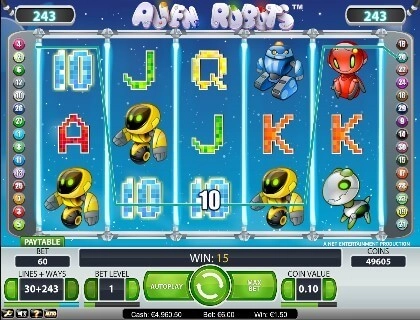 casino screen of symbols