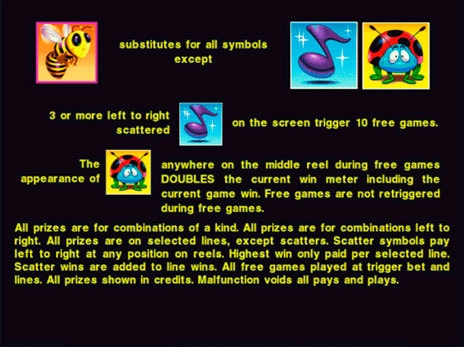 casino screen of symbols