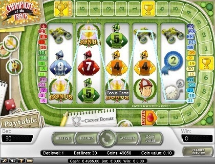 casino screen of symbols