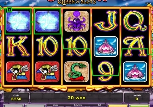casino screen of symbols