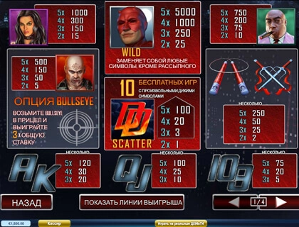 casino screen of symbols