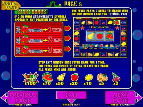 casino screen of symbols