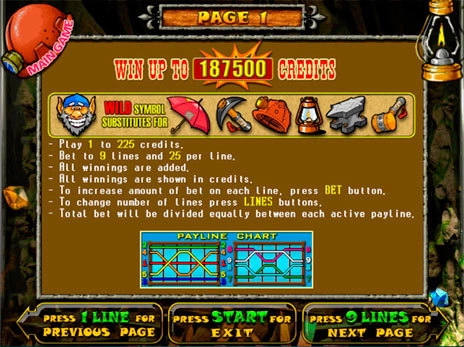 casino screen of symbols