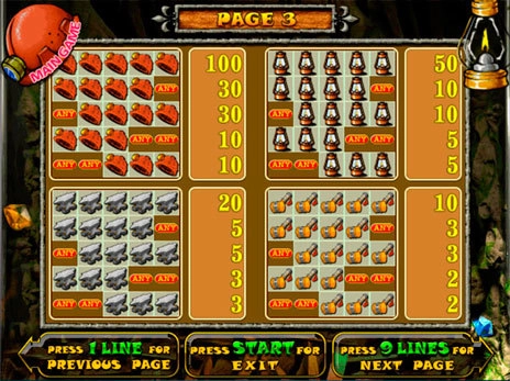 casino screen of symbols
