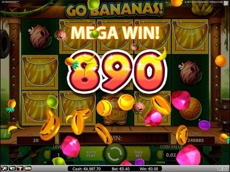 casino screen of symbols