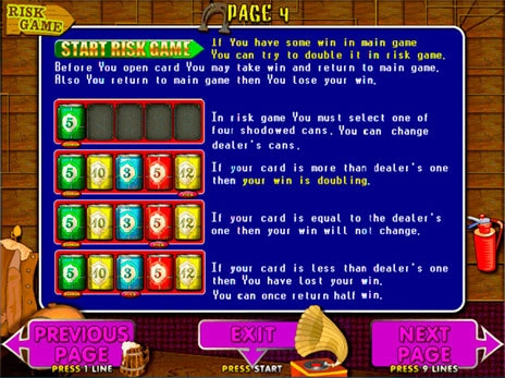 casino screen of symbols