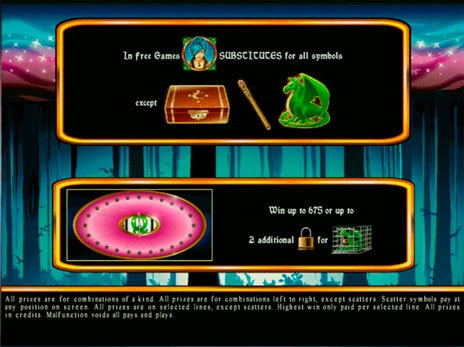 casino screen of symbols