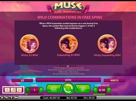 casino screen of symbols
