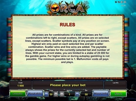 casino screen of symbols