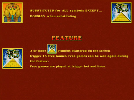 casino screen of symbols
