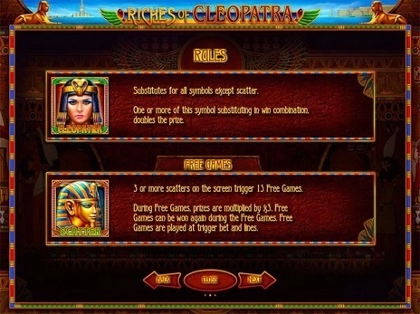 casino screen of symbols