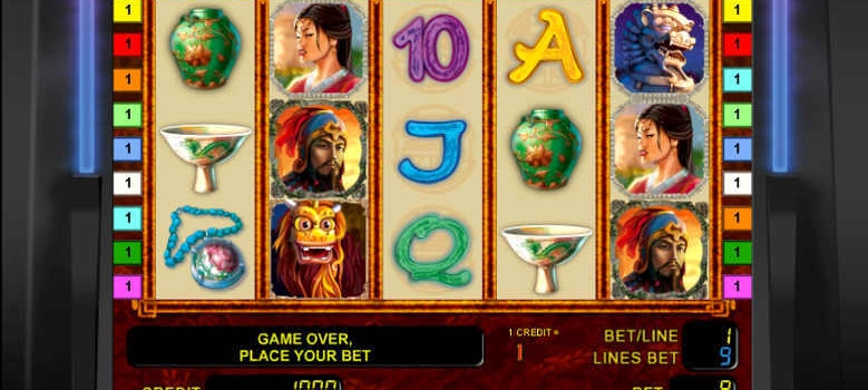 casino screen of symbols