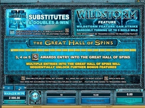 casino screen of symbols