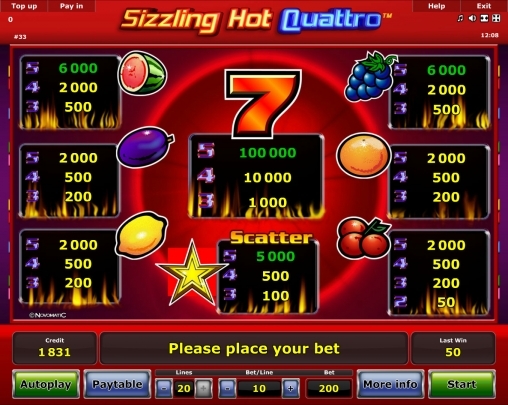 Игровой автомат Sizzling Hot Quattro